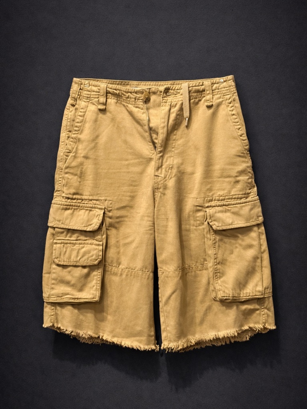 Zara Women's Cargo Shorts in Mustard
